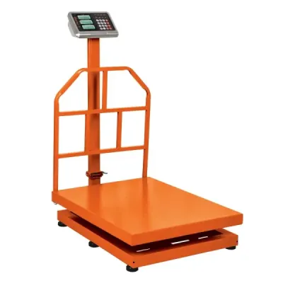 Báscula De Plataforma Plegable 500 Kg Recargable Con Display Truper