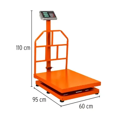 Báscula De Plataforma Plegable 500 Kg Recargable Con Display Truper
