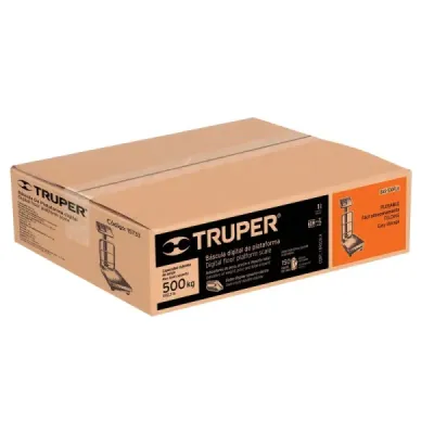Báscula De Plataforma Plegable 500 Kg Recargable Con Display Truper