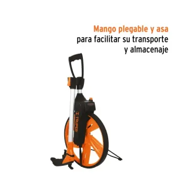 Odómetro De 9999,9 Metros Con Rueda De 12", Freno Y Botón Truper